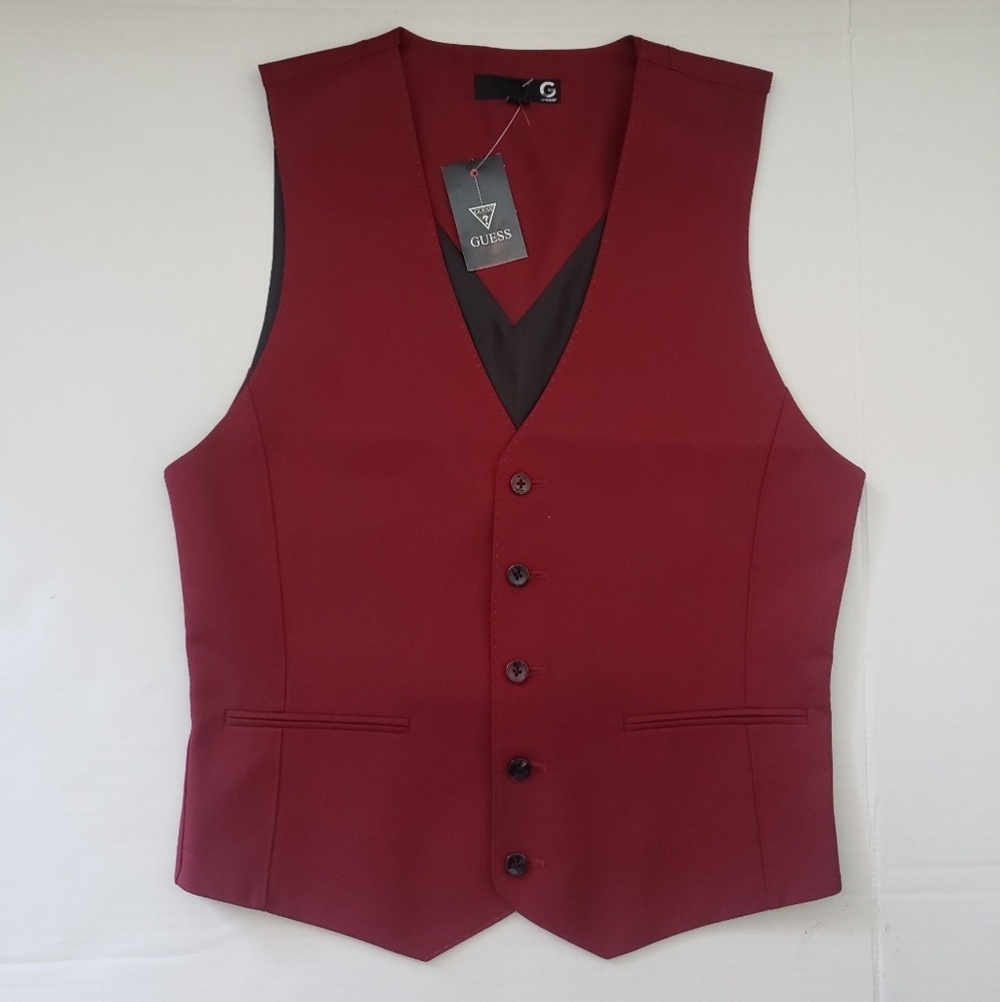 NWT G by GUESS Russell Button Front Mens Vest - Picture 3 of 4